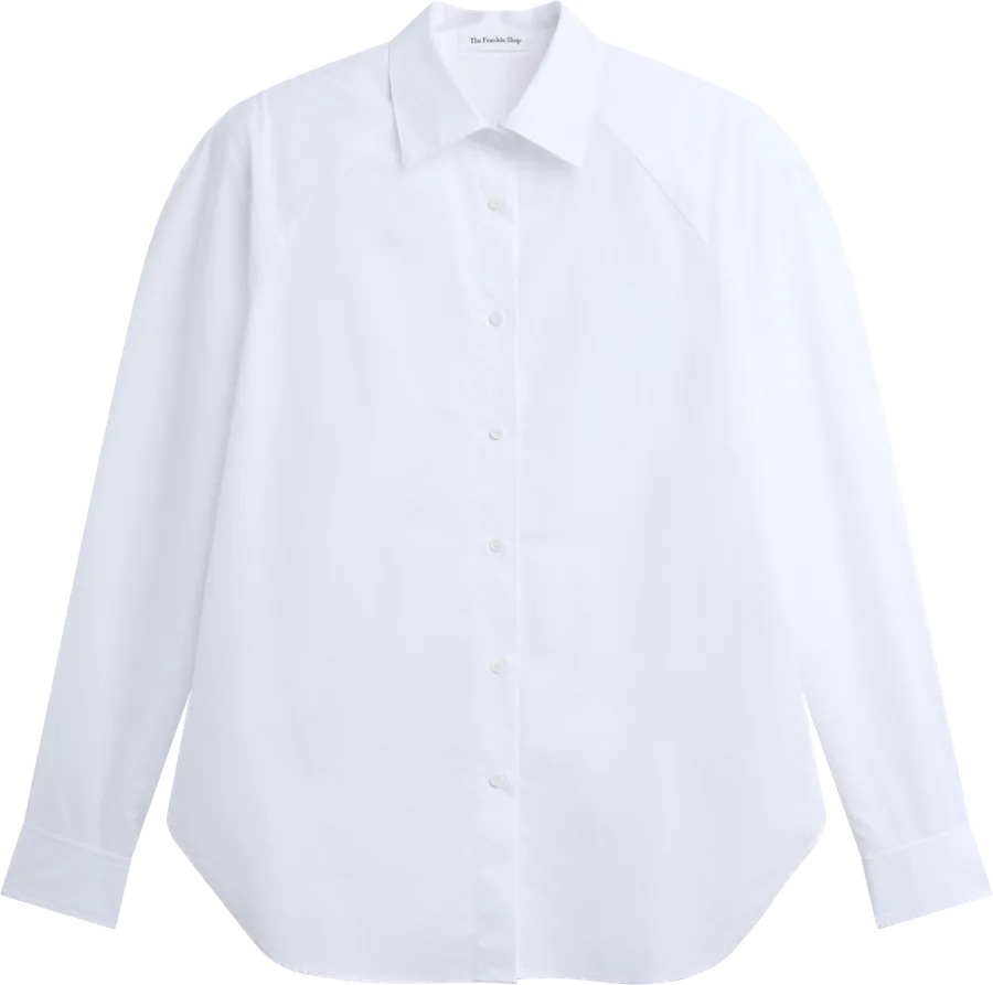 Chemise en popeline blanche